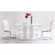 Armen Living Amanda Modern Faux Leather Dining Chair in White