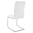 Armen Living Amanda Modern Faux Leather Dining Chair in White