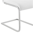 Armen Living Amanda Modern Faux Leather Dining Chair in White