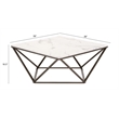 ZUO Tintern Faux Marble Top Coffee Table in White/Bronze