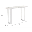 ZUO Atlas Console Table in Stone and Stainless Steel