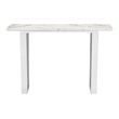 ZUO Atlas Console Table in Stone and Stainless Steel