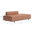 ZUO Confection Modern Polyurethane Upholstered Sofa in Brown/Black
