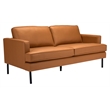 ZUO Decade Modern Polyurethane Upholstered Sofa in Brown/Black