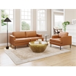 ZUO Decade Modern Polyurethane Upholstered Sofa in Brown/Black
