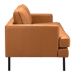 ZUO Decade Modern Polyurethane Upholstered Sofa in Brown/Black