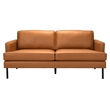 ZUO Decade Modern Polyurethane Upholstered Sofa in Brown/Black