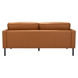 ZUO Decade Modern Polyurethane Upholstered Sofa in Brown/Black
