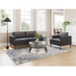 ZUO Decade Modern Polyurethane Upholstered Sofa in Vintage Gray/Black
