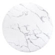 ZUO Amiens MDF Laminate Top with Marble Print Dining Table in White