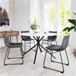 ZUO Amiens MDF Laminate Top with Marble Print Dining Table in White