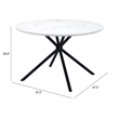 ZUO Amiens MDF Laminate Top with Marble Print Dining Table in White