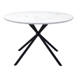 ZUO Amiens MDF Laminate Top with Marble Print Dining Table in White