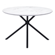 ZUO Amiens MDF Laminate Top with Marble Print Dining Table in White