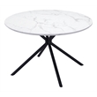 ZUO Amiens MDF Laminate Top with Marble Print Dining Table in White