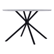 ZUO Amiens MDF Laminate Top with Marble Print Dining Table in White