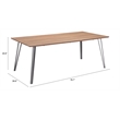 ZUO Perpignan Engineered Wood Top Dining Table in Brown