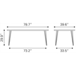 ZUO Perpignan Engineered Wood Top Dining Table in Brown
