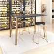 ZUO Deus Modern Style Steel and MDF Counter Table in Black