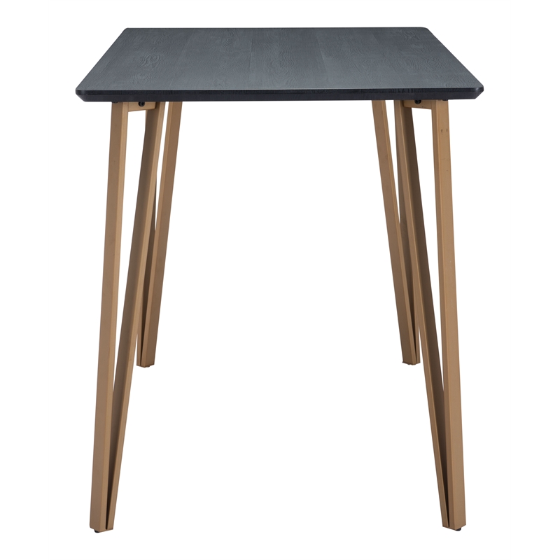 ZUO Deus Modern Style Steel and MDF Counter Table in Black