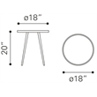 Particle Side Table Gold & Black