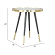 Particle Side Table Gold & Black