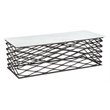 ZUO Duchess Coffee Table in White & Antique Bronze