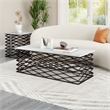 ZUO Duchess Coffee Table in White & Antique Bronze