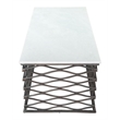 ZUO Duchess Coffee Table in White & Antique Bronze