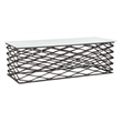 ZUO Duchess Coffee Table in White & Antique Bronze