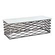 ZUO Duchess Coffee Table in White & Antique Bronze