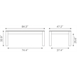 ZUO Bonker 3-in-1 Engineered Wood Rectangular Table in Brown