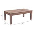 ZUO Bonker 3-in-1 Engineered Wood Rectangular Table in Brown