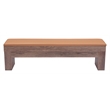 ZUO Bonker Faux Leather Upholstered Storage Bench in Brown