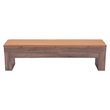 ZUO Bonker Faux Leather Upholstered Storage Bench in Brown