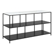 ZUO Singularity Marble Top Rectangular Console Table in White & Black