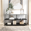 ZUO Singularity Marble Top Rectangular Console Table in White & Black