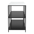 ZUO Singularity Marble Top Rectangular Console Table in White & Black