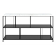 ZUO Singularity Marble Top Rectangular Console Table in White & Black