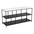 ZUO Singularity Marble Top Rectangular Console Table in White & Black