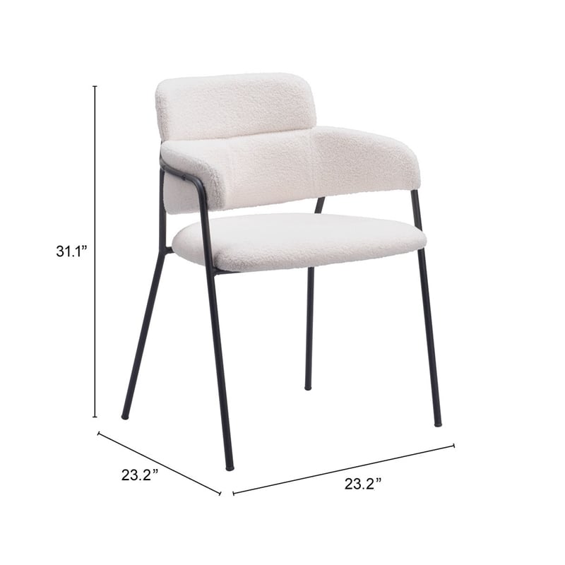 Marcel Dining Chair (Set of 2) Cream
