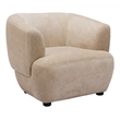 ZUO Bekker Velvet Upholstered Accent Chair in Golden Beige