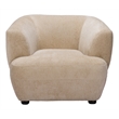 ZUO Bekker Velvet Upholstered Accent Chair in Golden Beige