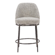 ZUO Nordhavn Collection Swivel Counter Stool with Footrest in Gray