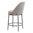 ZUO Nordhavn Collection Swivel Counter Stool with Footrest in Gray