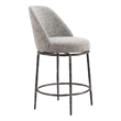 ZUO Nordhavn Collection Swivel Counter Stool with Footrest in Gray