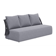 ZUO Mekan Powder Coated Aluminum Frame Sofa in Gray