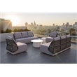 ZUO Mekan Powder Coated Aluminum Frame Sofa in Gray