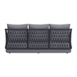 ZUO Mekan Powder Coated Aluminum Frame Sofa in Gray