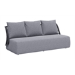 ZUO Mekan Powder Coated Aluminum Frame Sofa in Gray